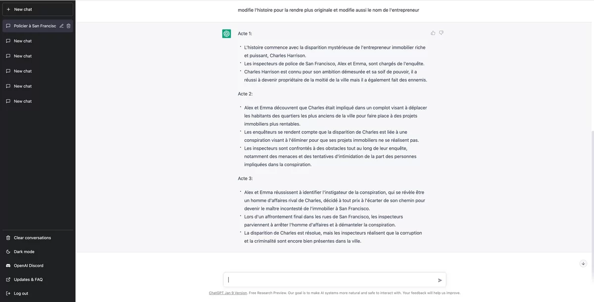 Exemple variante recherche chatGPT