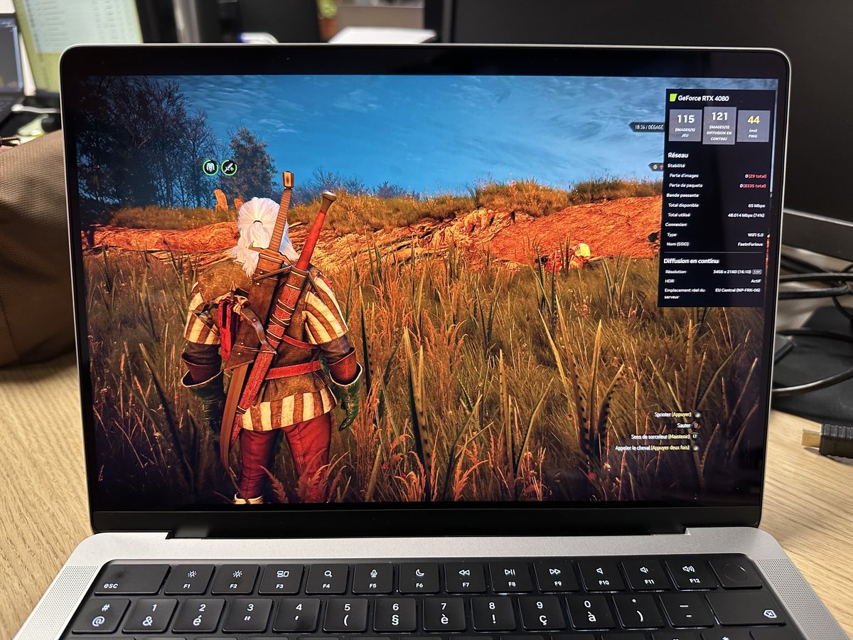 The Witcher 3 Next-Gen avec le DLSS3 sur le nouveau MacBook Pro 14 M2 Pro