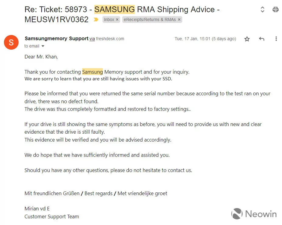 Samsung SSD 990 PRO © Neowin