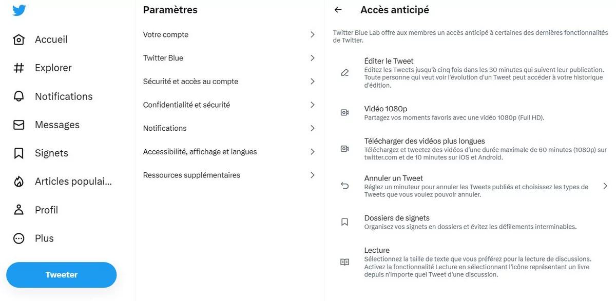 Twitter Blue France © © Twitter