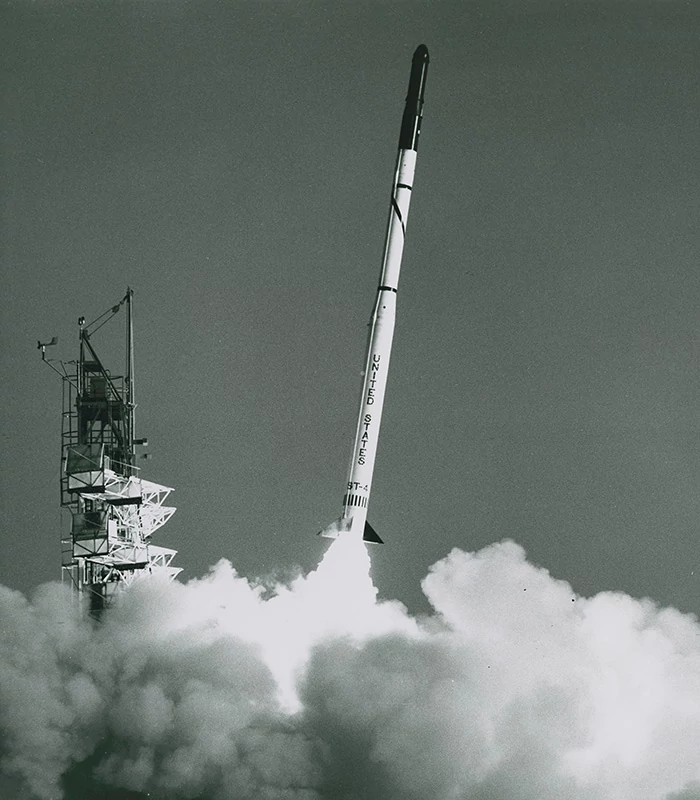 Scout fusée décollage incliné Wallops © NASA