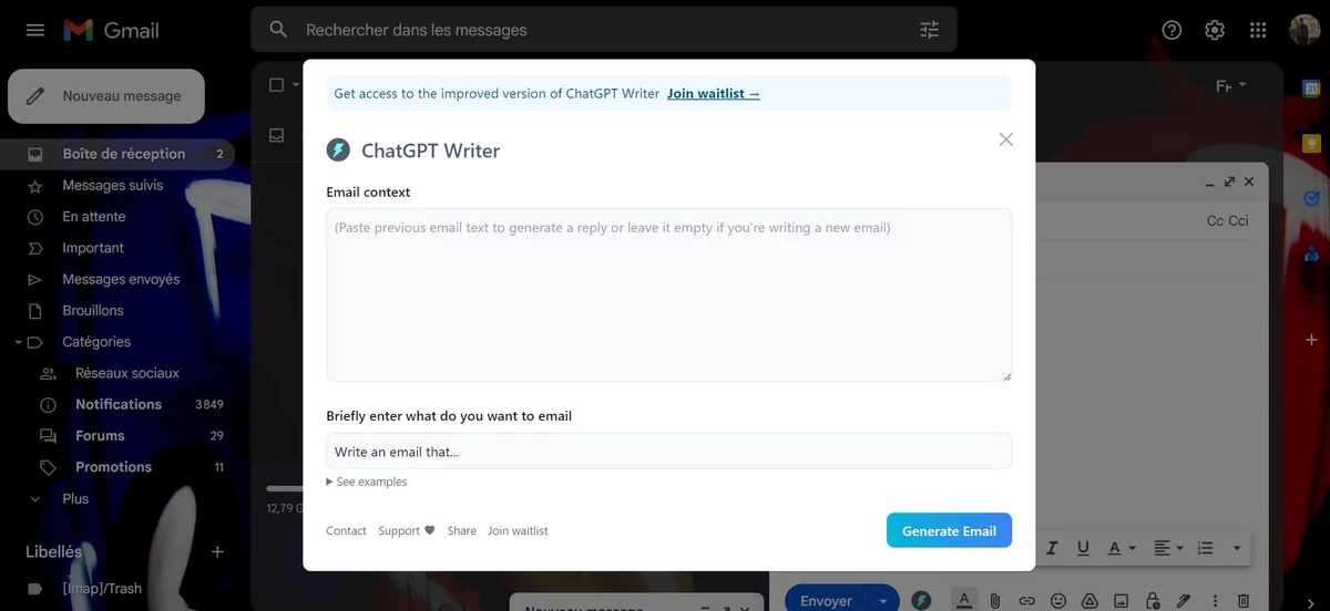 ChatGPT Writer © © Alexandre Schmid pour Clubic