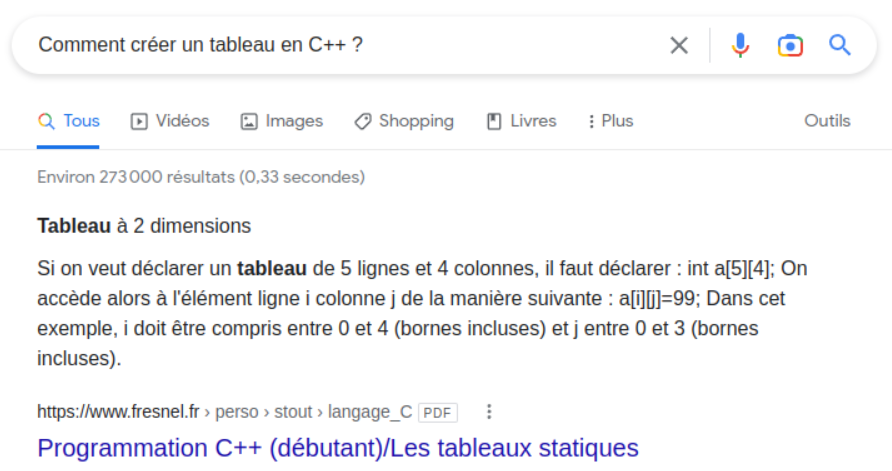 Google Search - Question 6 © Johan Gautreau