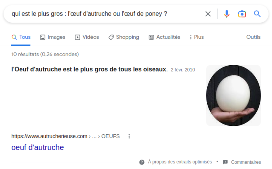 Google Search - Question 7 © Johan Gautreau