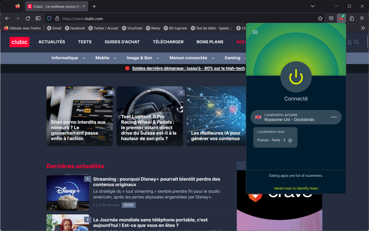 expressvpn firefox © clubic.com