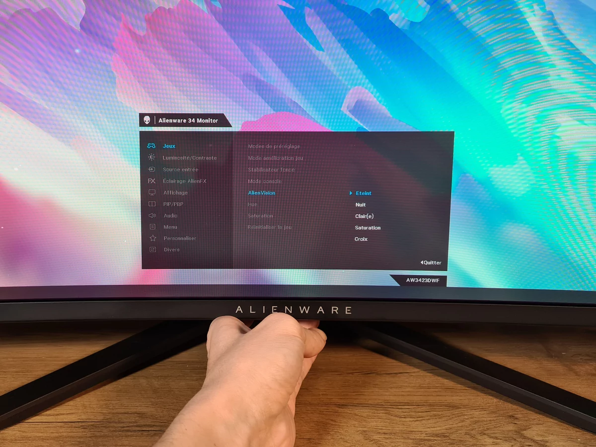 Test Alienware QD-OLED AW3423DWF © Matthieu Legouge