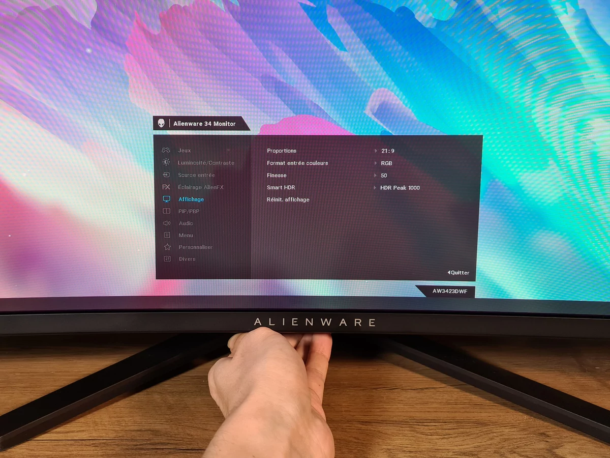 Test Alienware QD-OLED AW3423DWF © Matthieu Legouge