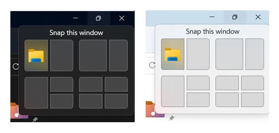 Windows 11 Dispositions d'ancrage © © Microsoft