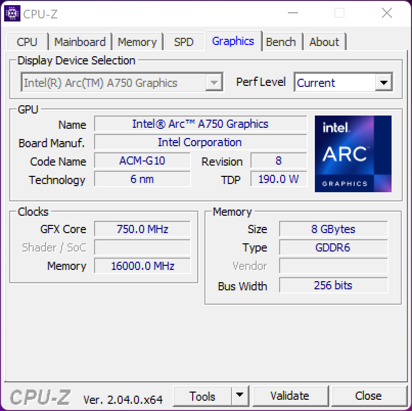 Intel ARC A750 LE et Acer ARC A770 OC © Nerces