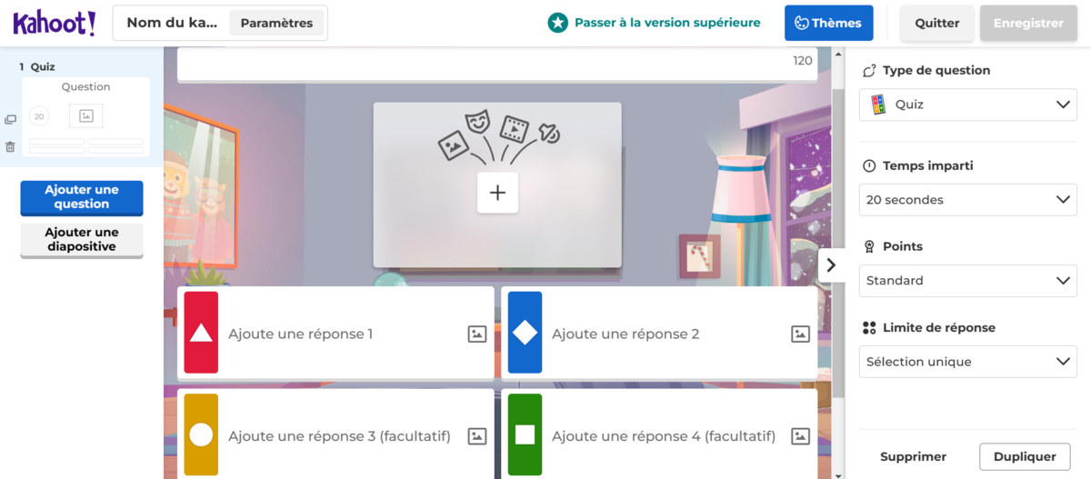 créer kahoot