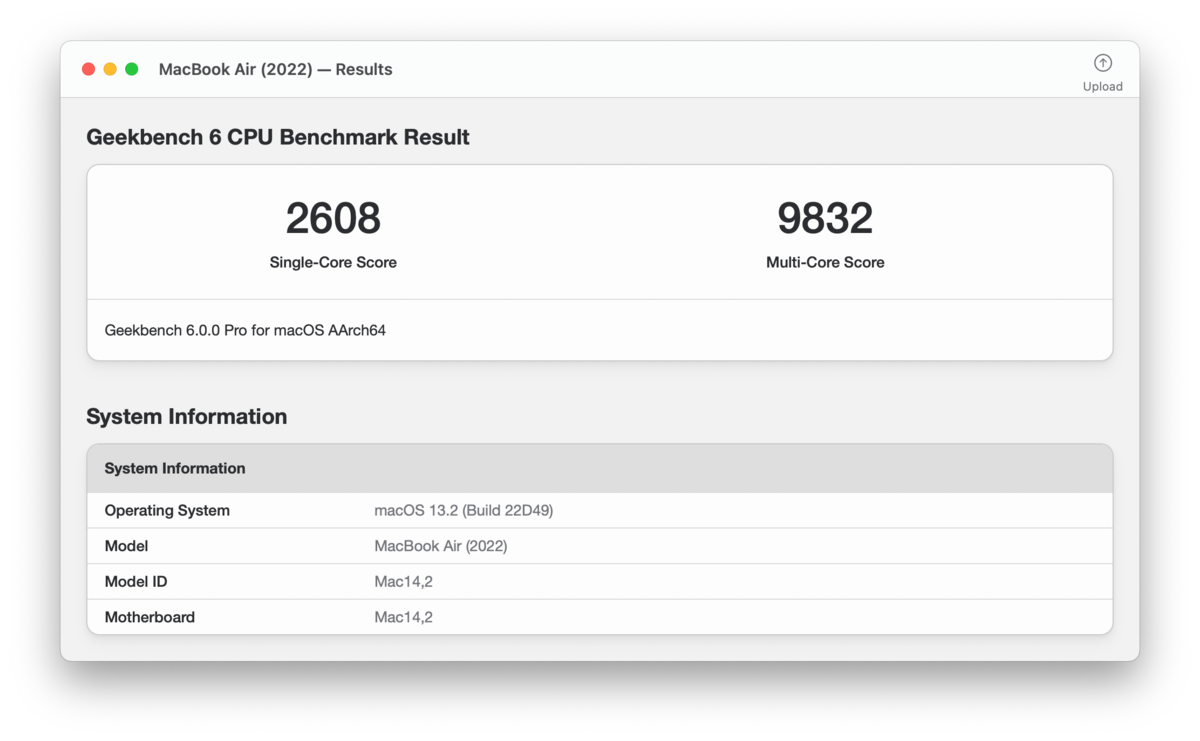 Geekbench 6 macOS