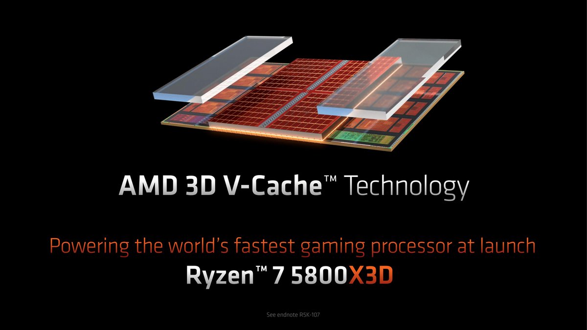 Amusant de voir AMD faire encore de la publicité pour le 5800X3D © AMD