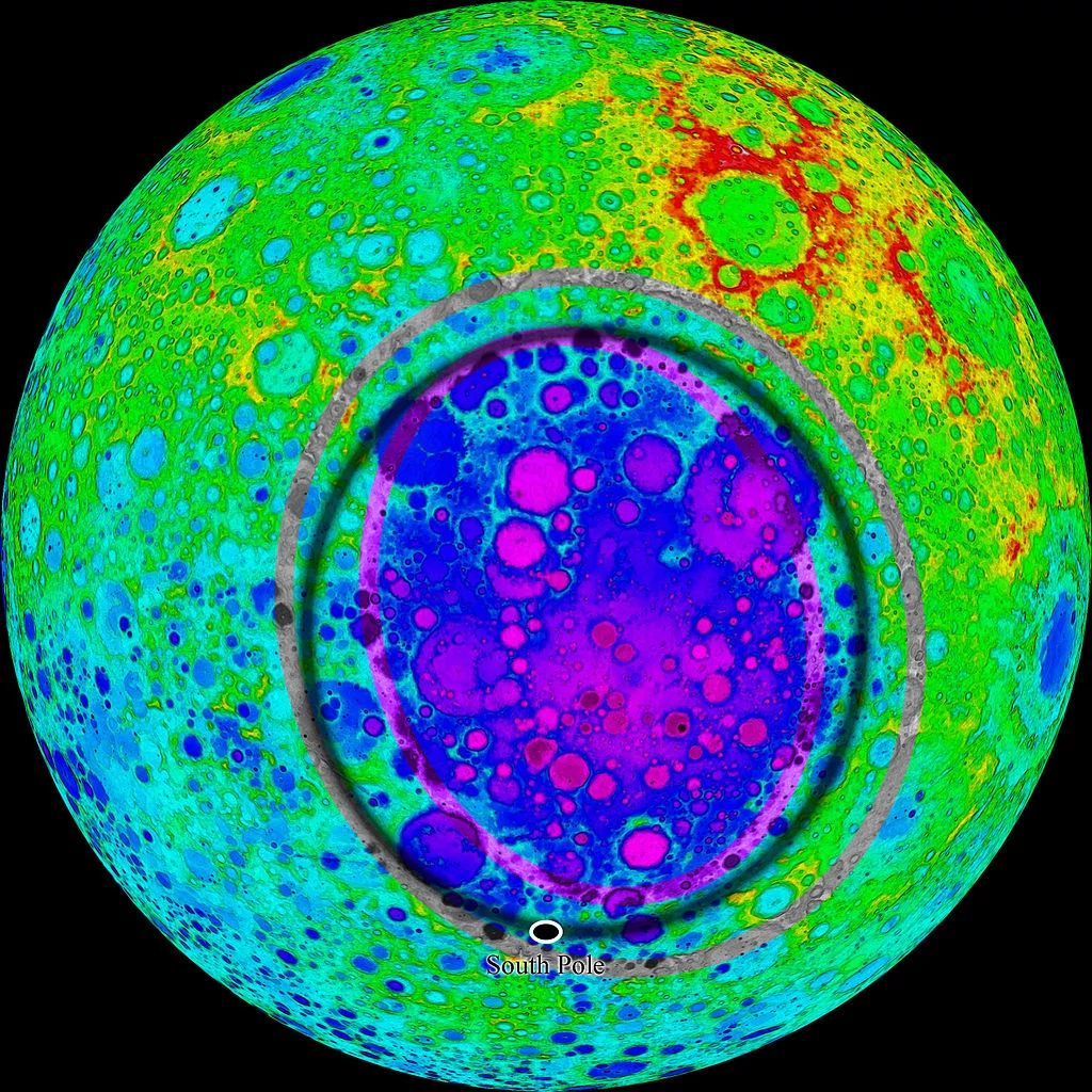 SELENE Kaguya lune carte topographique © JAXA