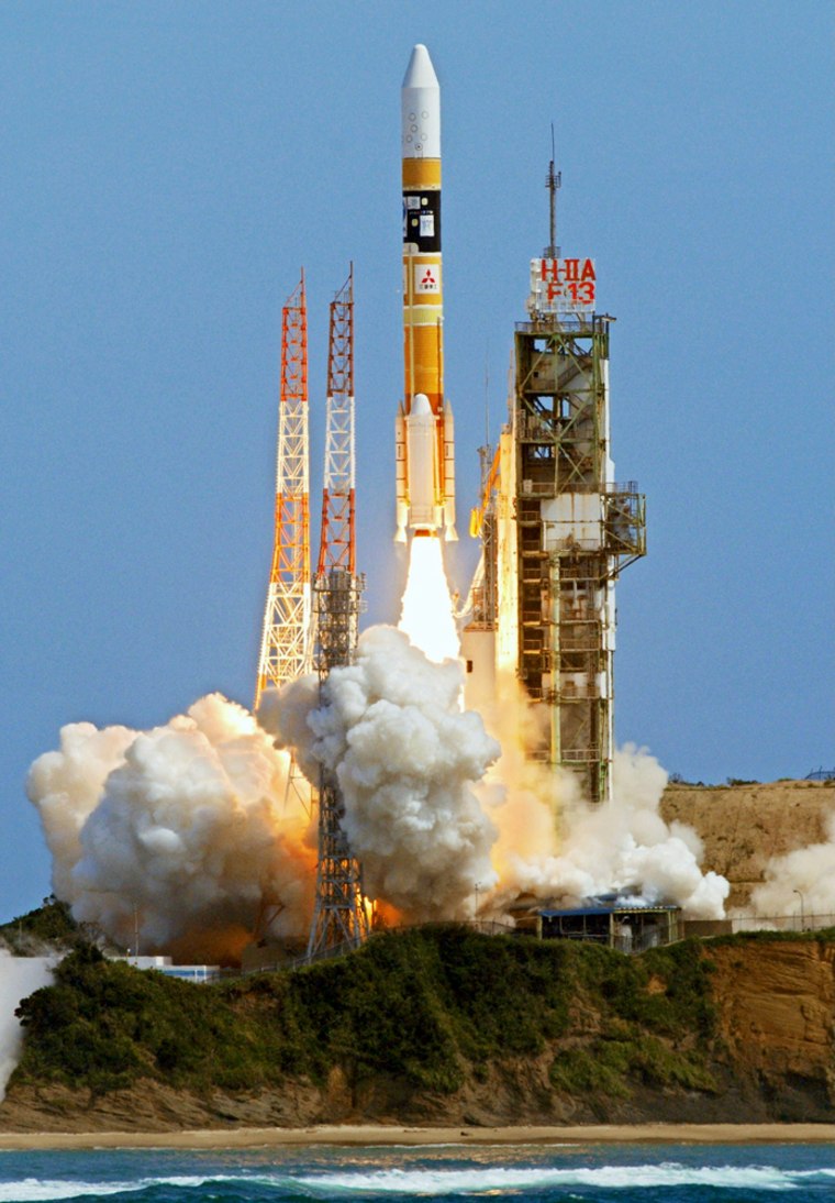 Le décollage de la mission Kaguya vers la Lune en septembre 2007 © AFP / CNBCNews