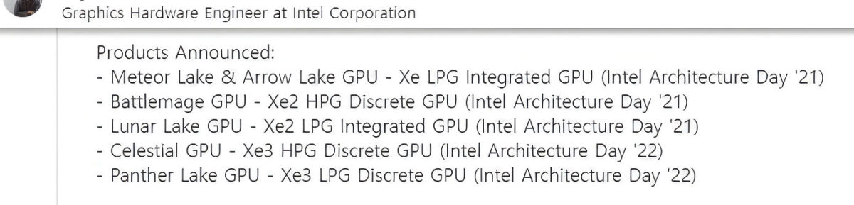 Prévisions Intel CPU-GPU-iGPU © Videocardz