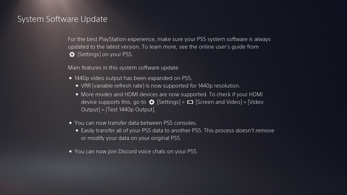Mise à jour 7.0 PS5 © Sony / PlayStation
