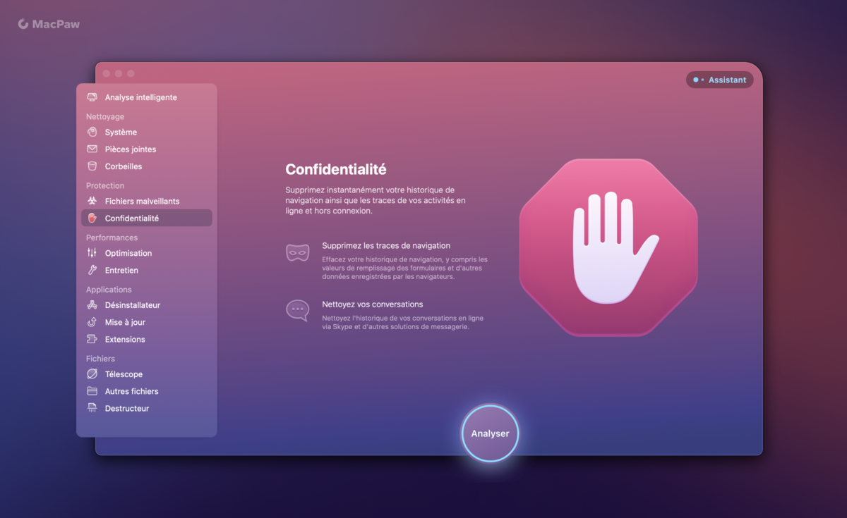 CleanMyMac Confidentialité © © MacPaw