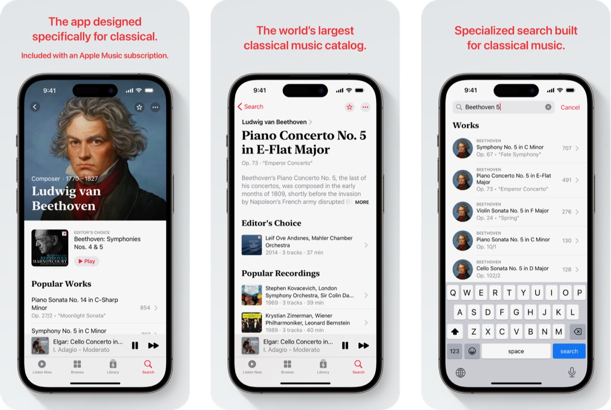 Apple Music Classical : pourquoi une deuxième app de streaming spécialisée dans le classique ?