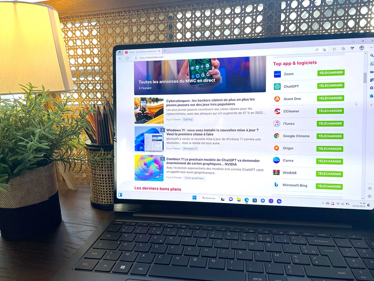 Écran Galaxy Book3 Pro © Nicolas Lafarge