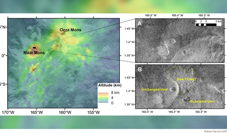 Venus coulée lave Maat Mons © Robert Herrick/UAF