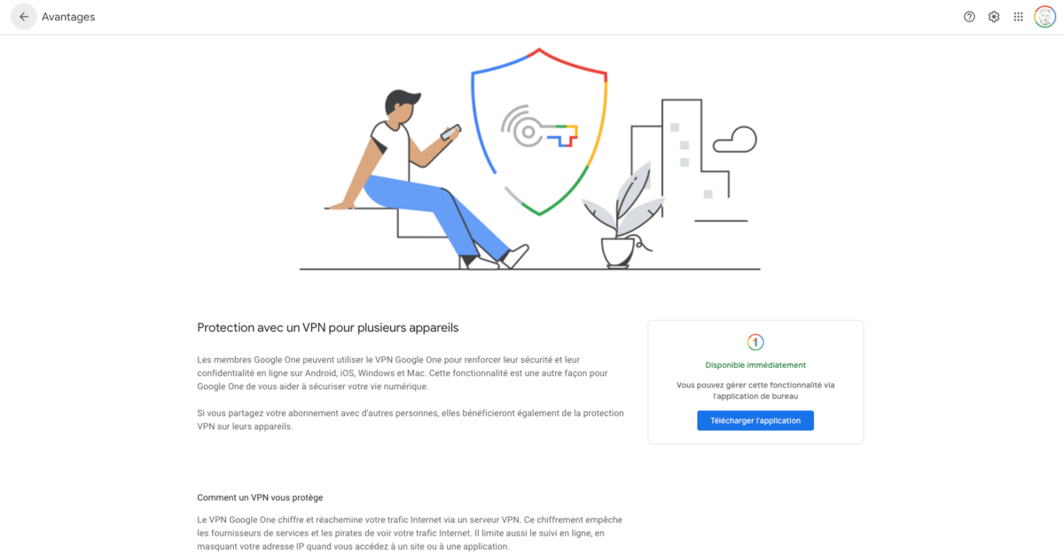 Google One VPN banner