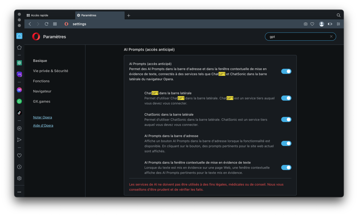 Opera GPT