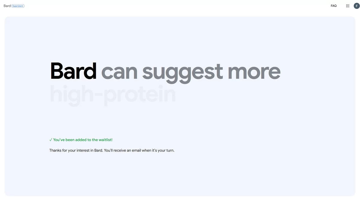Google Bard tuto confirmation inscription 3 © Google