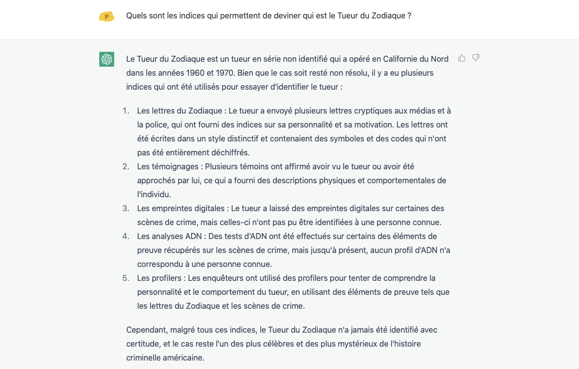 ChatGPT crime © © OpenAI