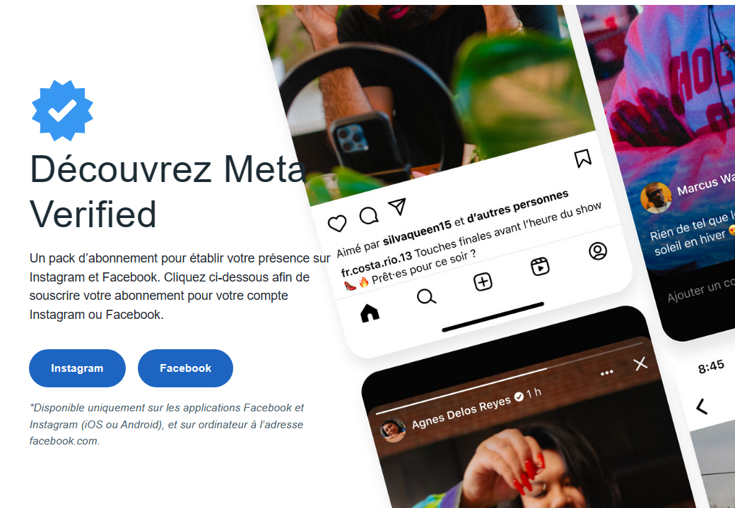 L'abonnement Meta Verified bientôt disponible pour les entreprises