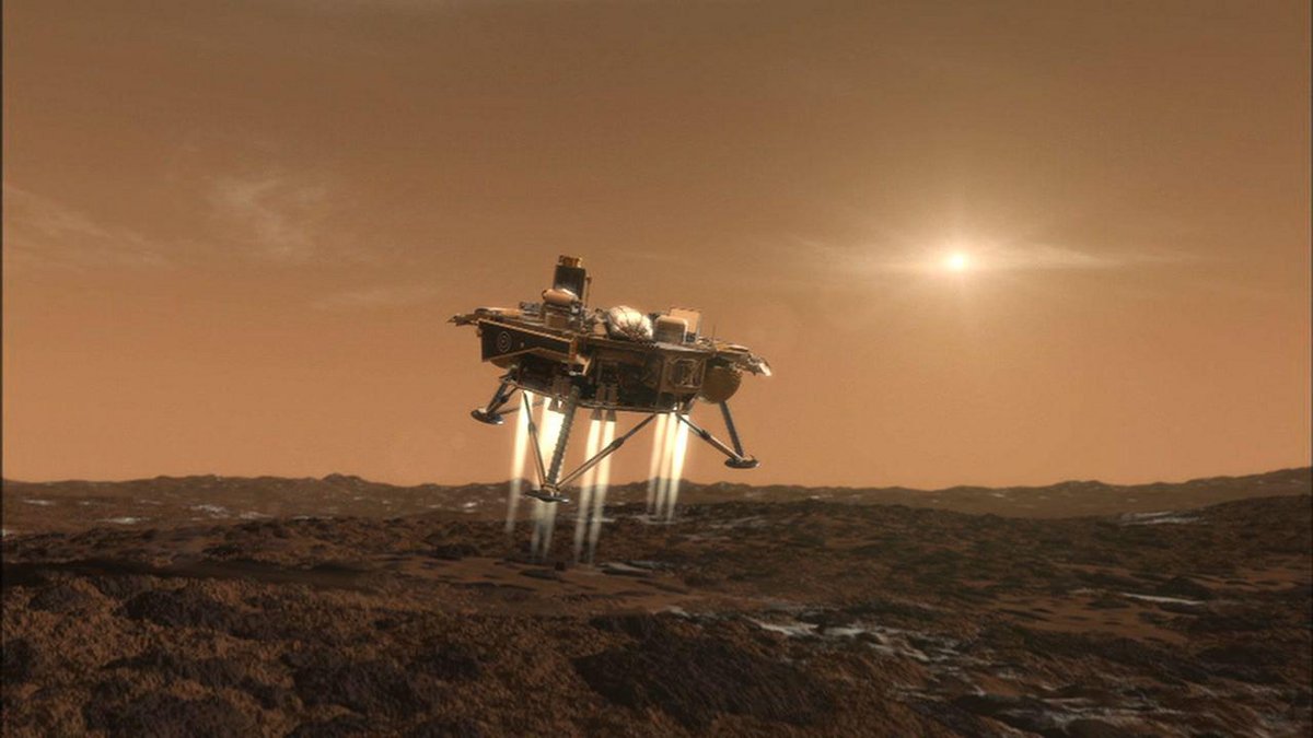 Il n&#039;y avait guère que les atterrisseurs Viking qui se sont posés de cette manière sur Mars, avant Phoenix... Crédits NASA (vue d&#039;artiste)