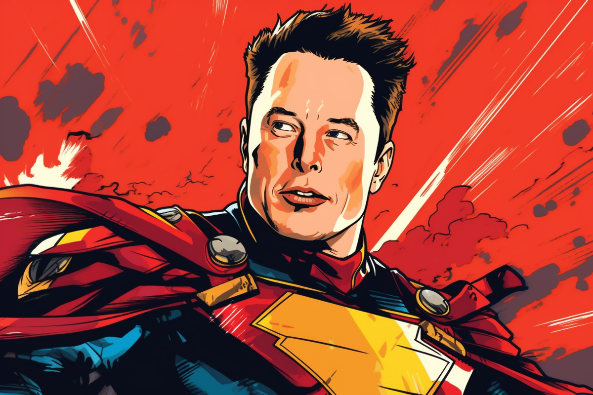 Elon Musk a beau se muer en super-héros, il lui est difficile pour l'instant de sauver Twitter de la crise © Midjourney pour Clubic.com