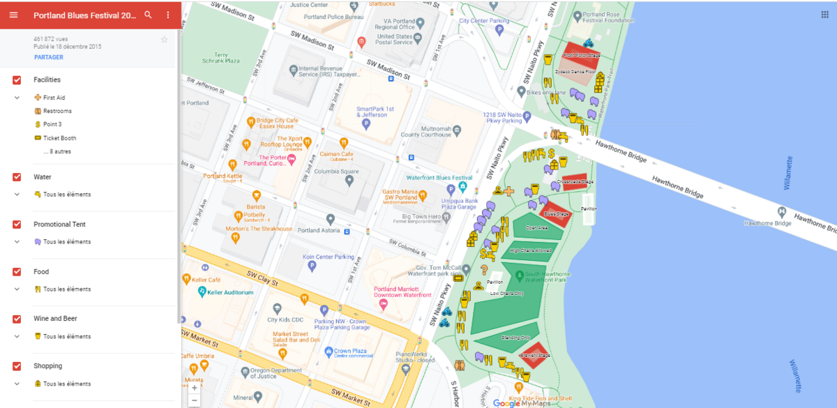@Google : personnalisation d&#039;une carte Google Map pour un festival