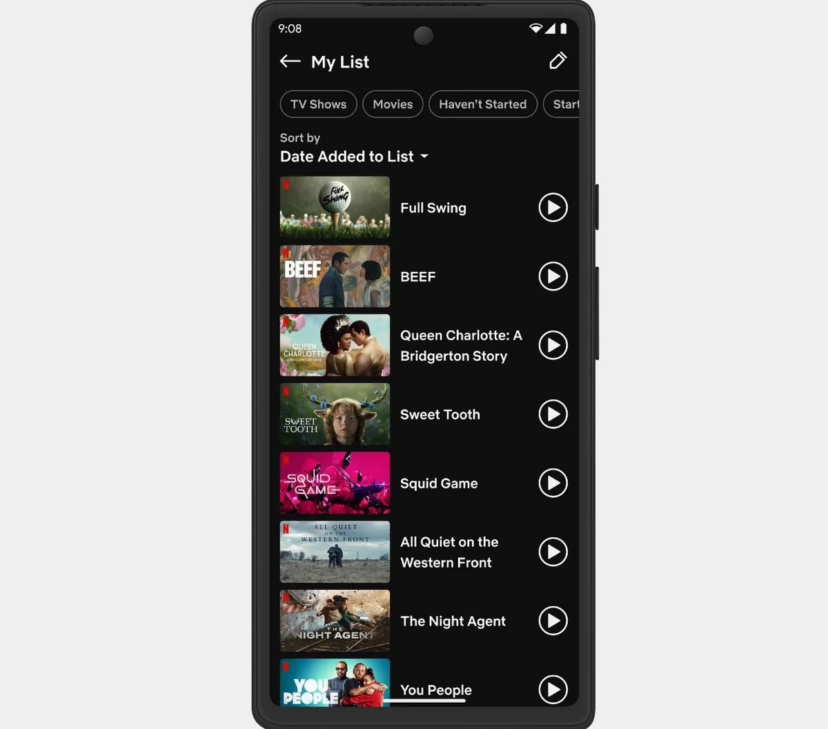 Netflix Ma Liste Android © © Netflix