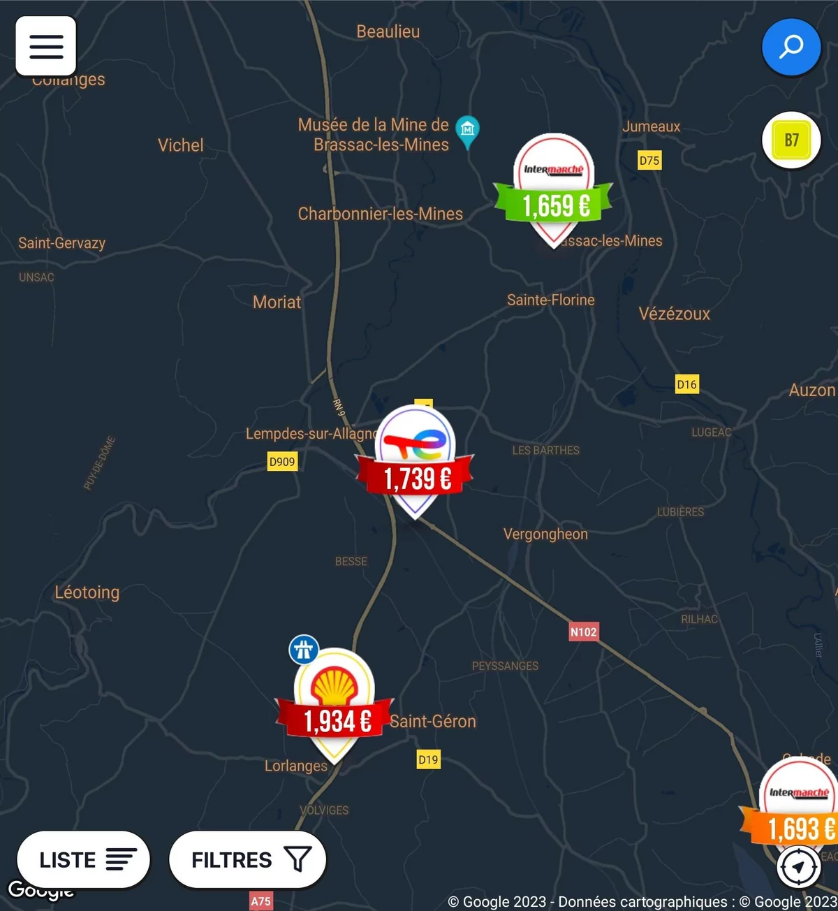 Gasoil Now Screen App