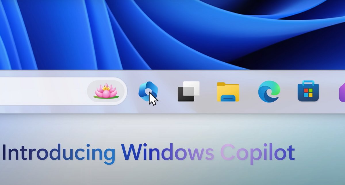 Le logo Windows Copilot, visible depuis la barre des tâches de Windows 11 (et bientôt Windows 10) © Microsoft