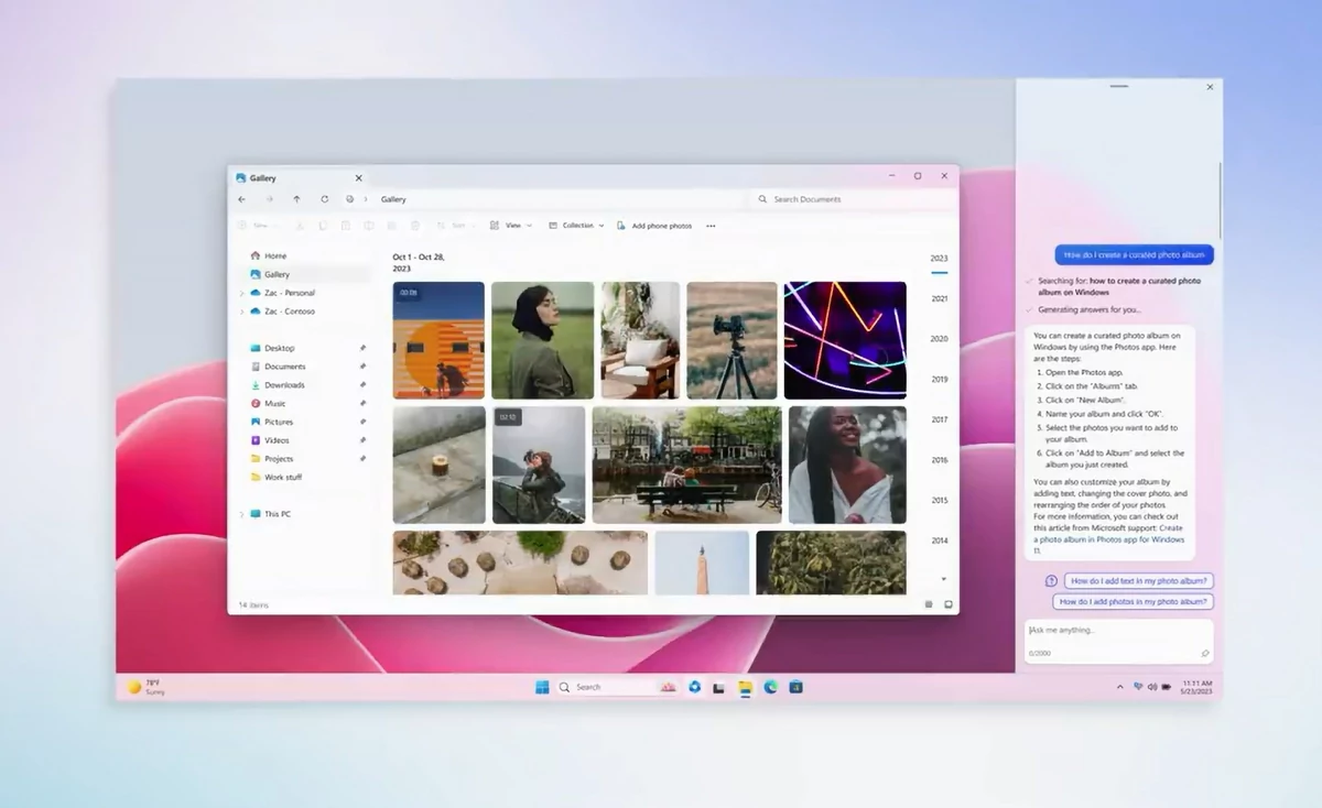 Windows 11 explorateur de fichiers © © Microsoft