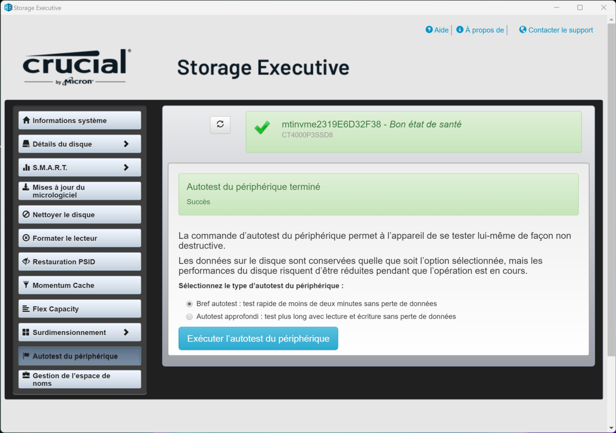 Crucial Storage Executive est un outil correct, juste un peu terne © Nerces pour Clubic