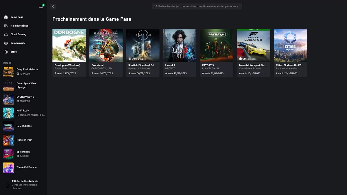 Xbox Game Pass jeux à venir juin 2023 © Microsoft