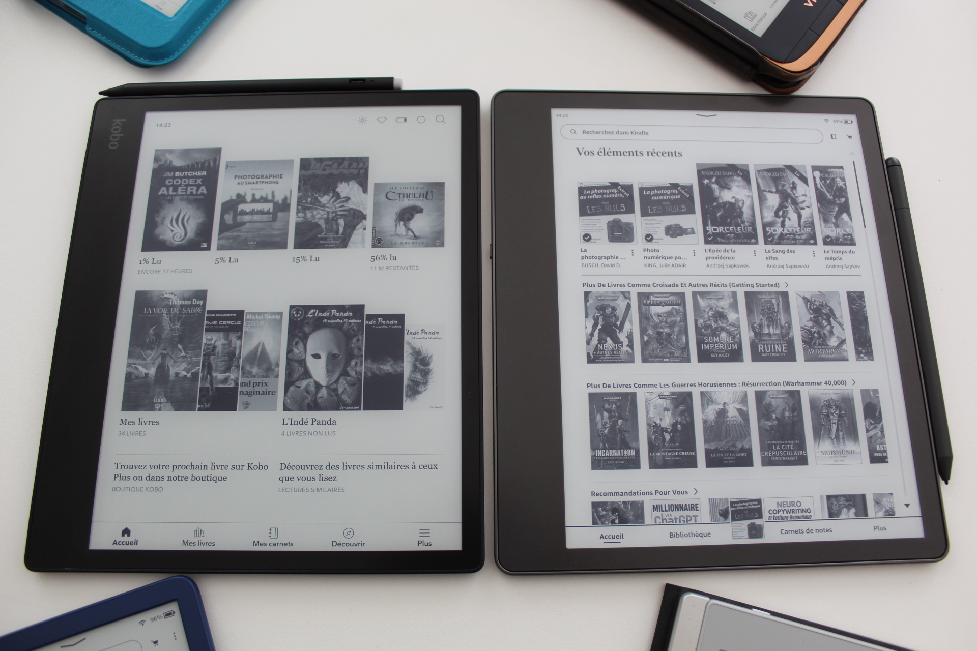 Kindle Scribe vs Kobo Elipsa 2E : quel bloc-notes numérique