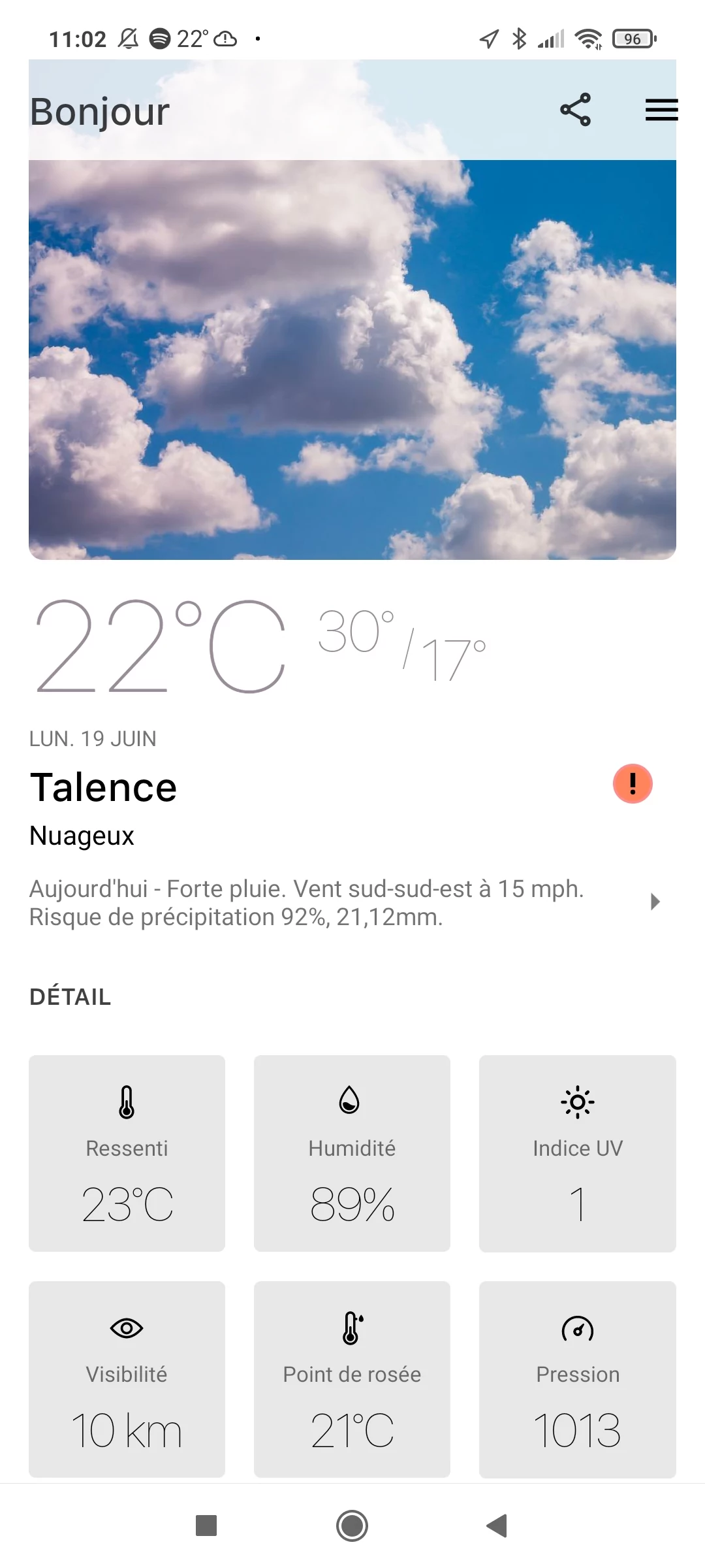 5 applications météo gratuites pour Android et iPhone