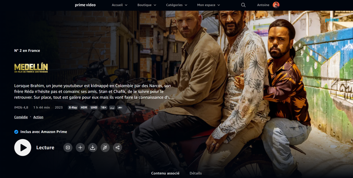 Prime Video Film 2023 © Capture d'écran Clubic