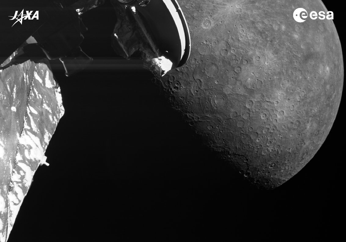 La sonde BepiColombo survole Mercure pour la troisième fois. © ESA/BepiColombo/MTM, CC BY-SA 3.0 IGO 