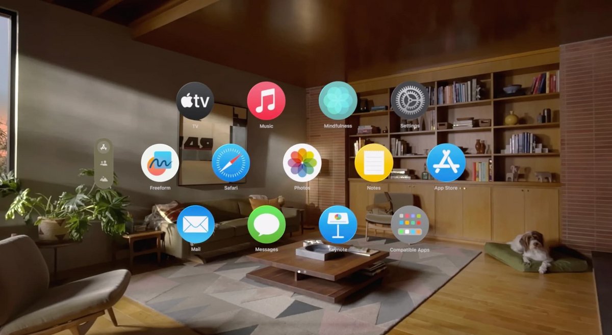 De nombreux développeurs n'ont pas mis au point d'applications dédiées à visionOS.  © Apple