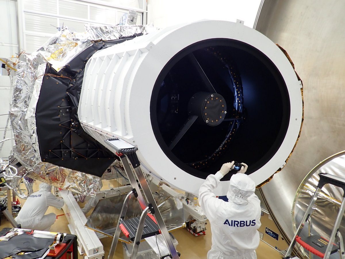 La préparation du télescope Euclid. © Airbus DS