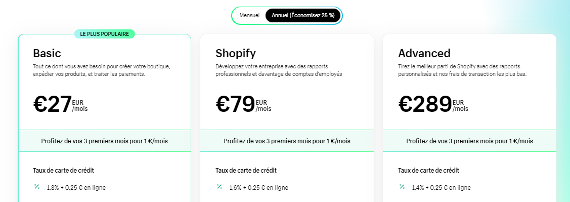 @Shopify : des tarifs bien plus avantageux avec l&#039;engagement annuel