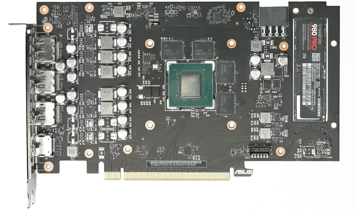 ASUS GeForce RTX 4060 Ti avec SSD M.2 © Videocardz