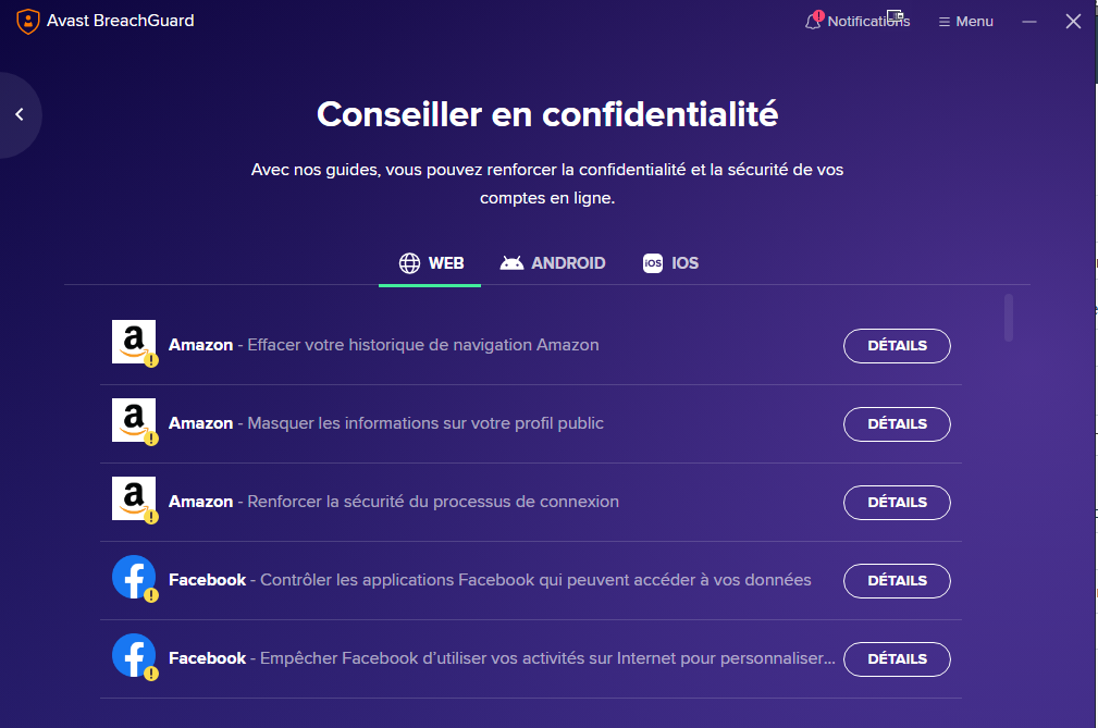 Avast BreachGuard - Les guides de confidentialité