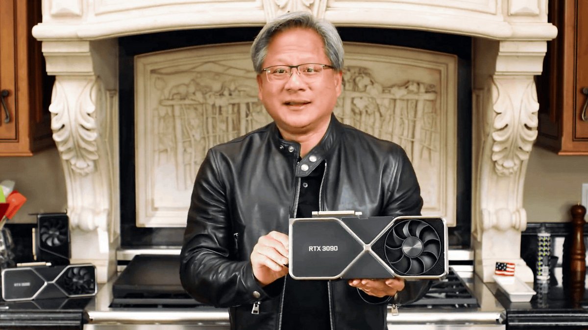 Jensen Huang, patron de NVIDIA, présente la RTX 3090 © NVIDIA