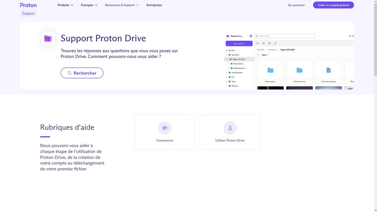 Proton Drive - Support client