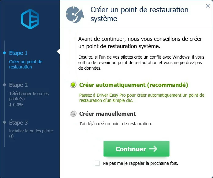 drivereasy restauration
